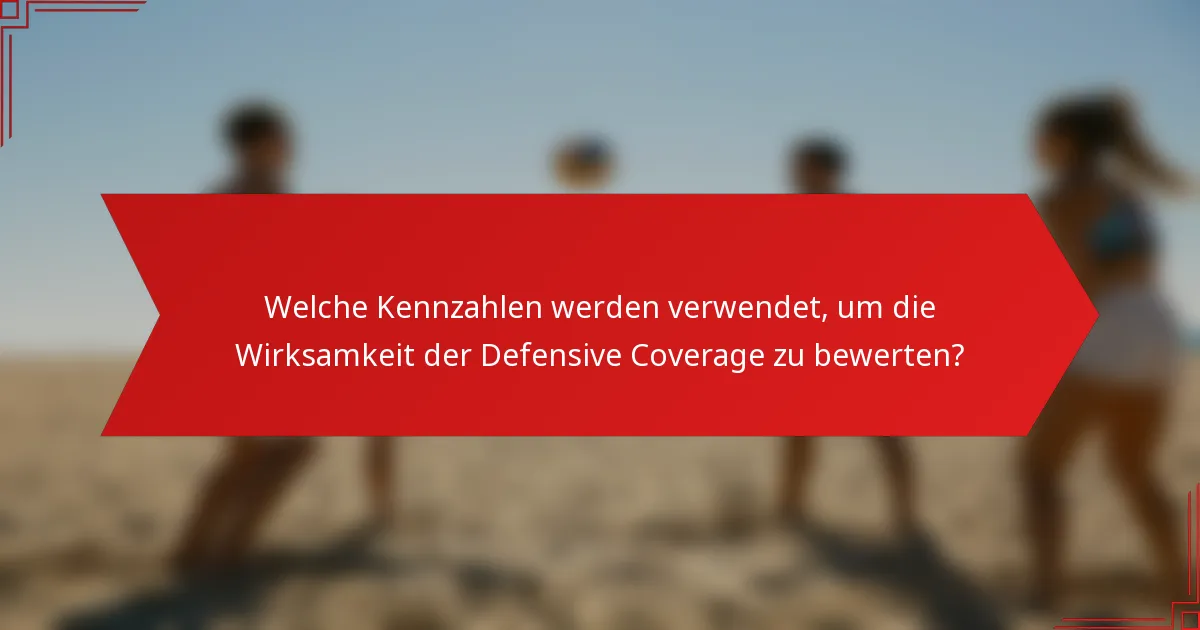 Welche Kennzahlen werden verwendet, um die Wirksamkeit der Defensive Coverage zu bewerten?